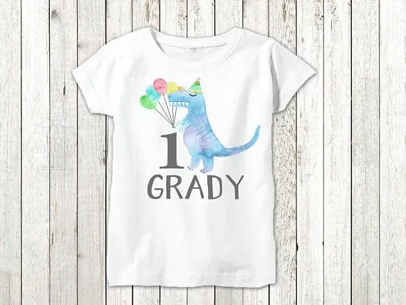 Boy's Personalized Dinosaur Birthday Outfit