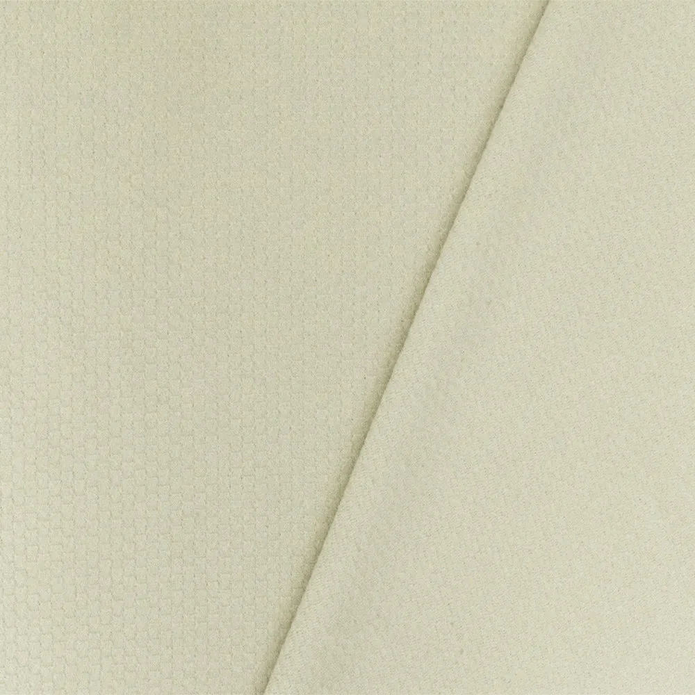 Ceramic Beige 3D Mini Tile Cloque Stretch Double Knit Fabric