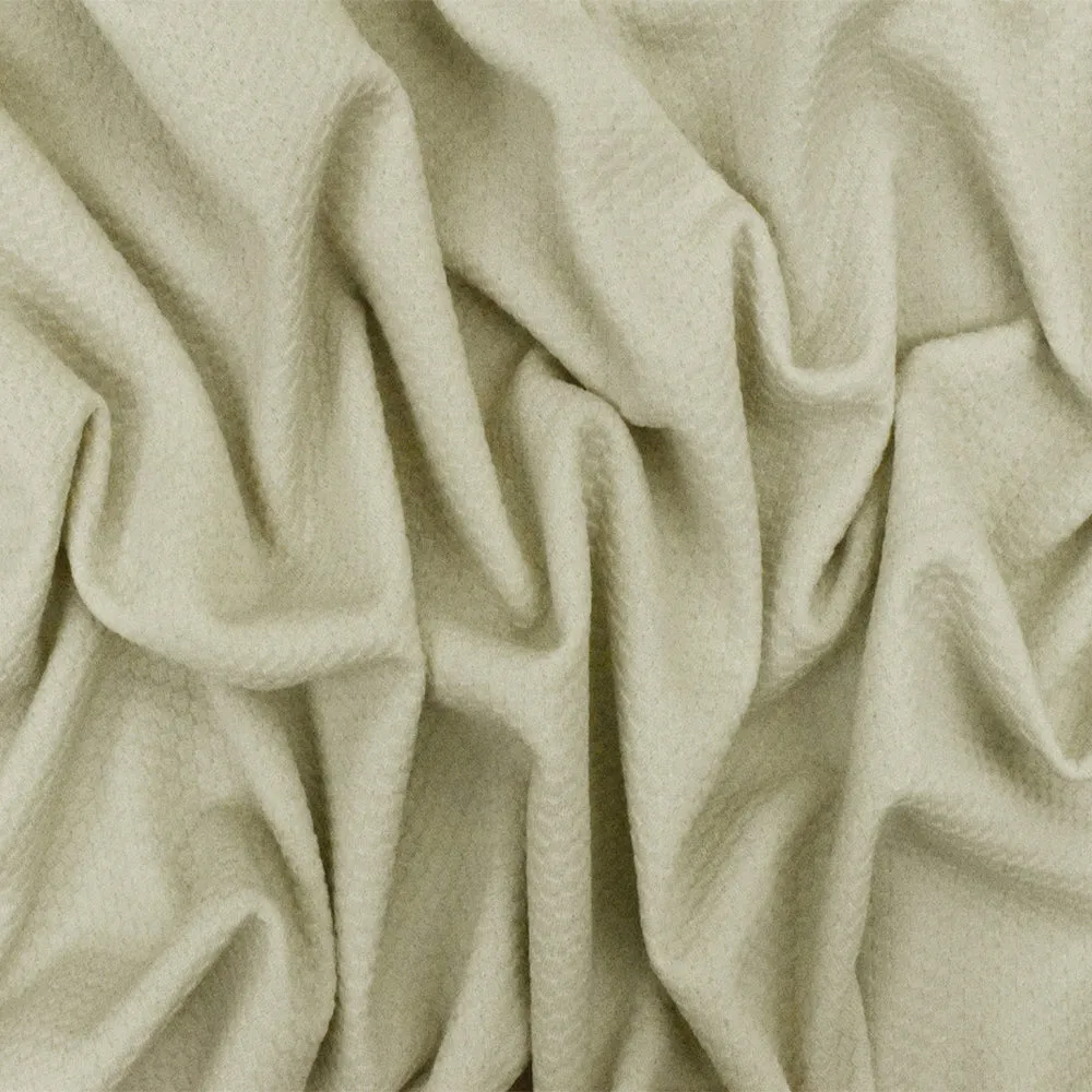 Ceramic Beige 3D Mini Tile Cloque Stretch Double Knit Fabric