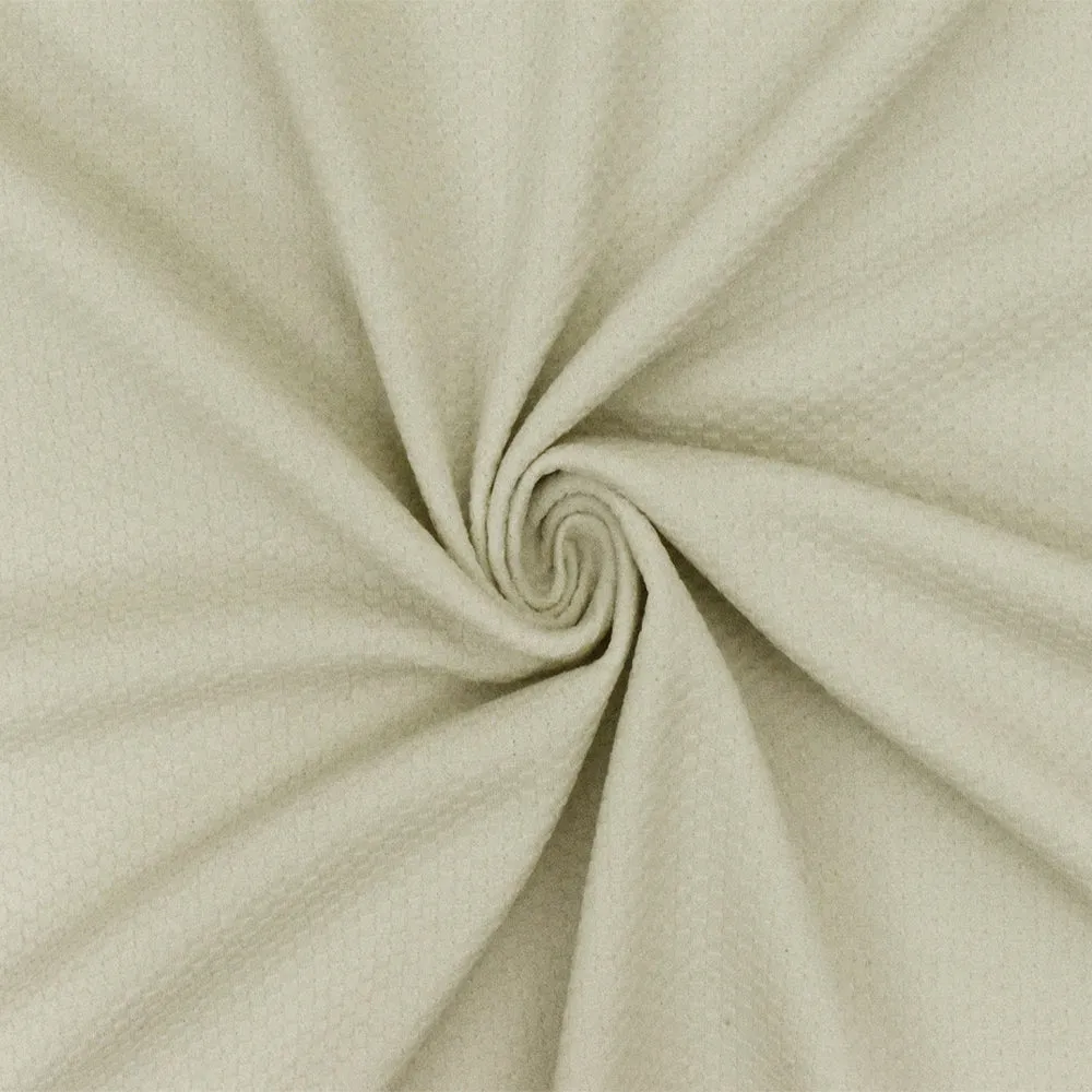 Ceramic Beige 3D Mini Tile Cloque Stretch Double Knit Fabric