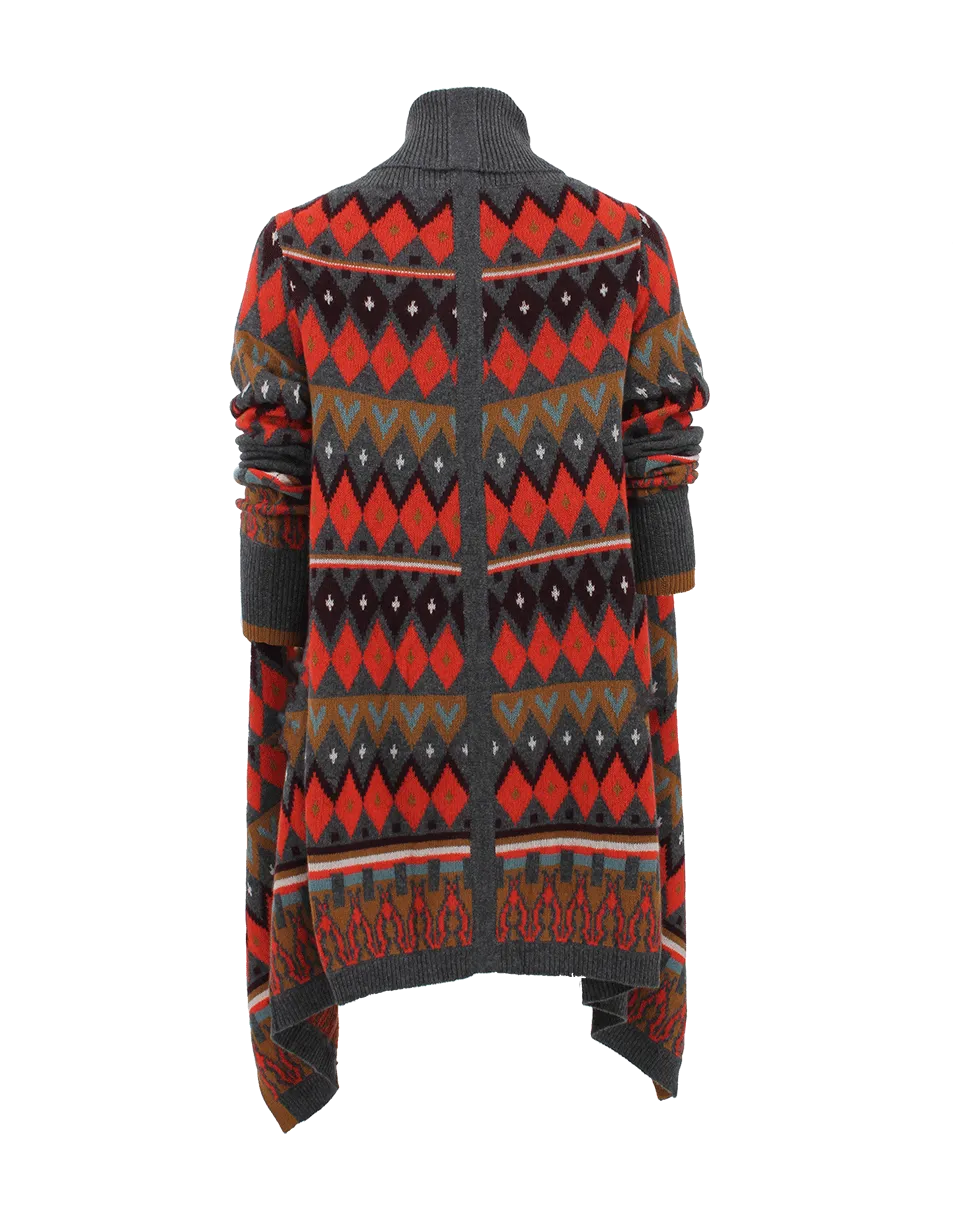 Long Sleeve Poncho Style Cardigan
