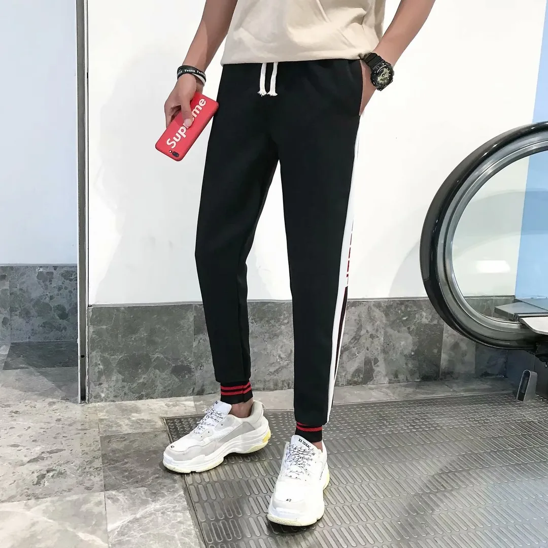 Men Pants Casual Sports Pants Men's Trendy Thin Pants