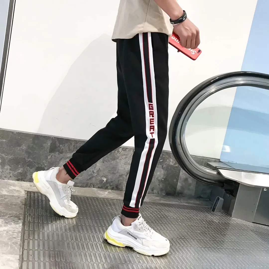 Men Pants Casual Sports Pants Men's Trendy Thin Pants