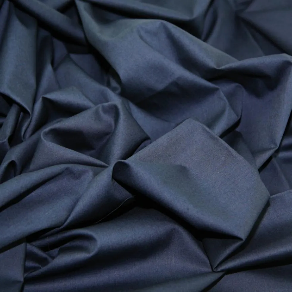 Navy Plain Rose & Hubble Cotton Poplin Fabric