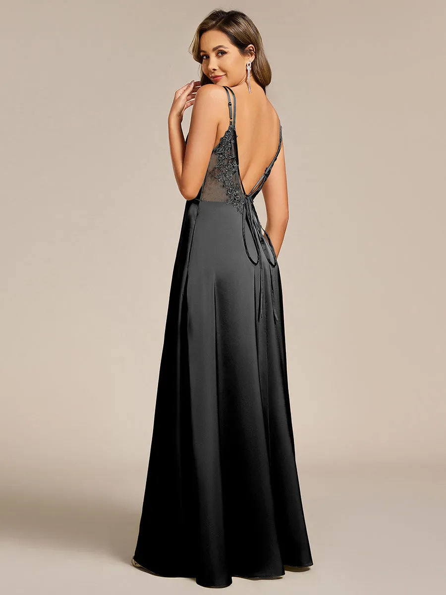Romantic Frenulum knotting Halter Neckline Bridesmaid Dresses