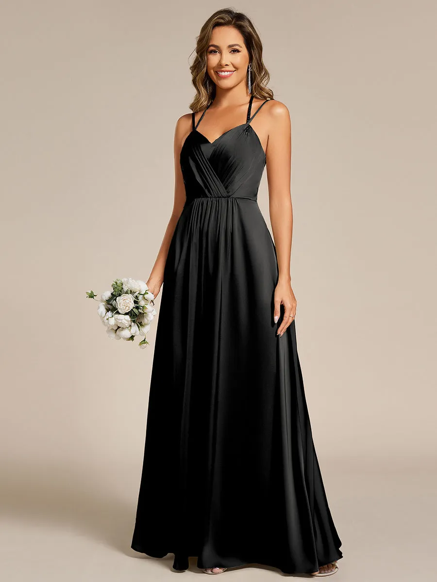 Romantic Frenulum knotting Halter Neckline Bridesmaid Dresses
