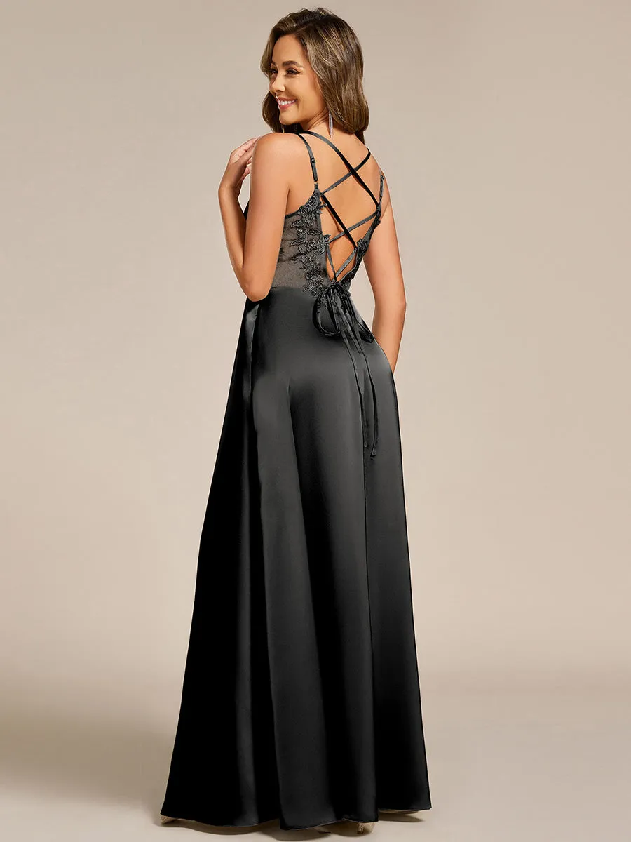 Romantic Frenulum knotting Halter Neckline Bridesmaid Dresses