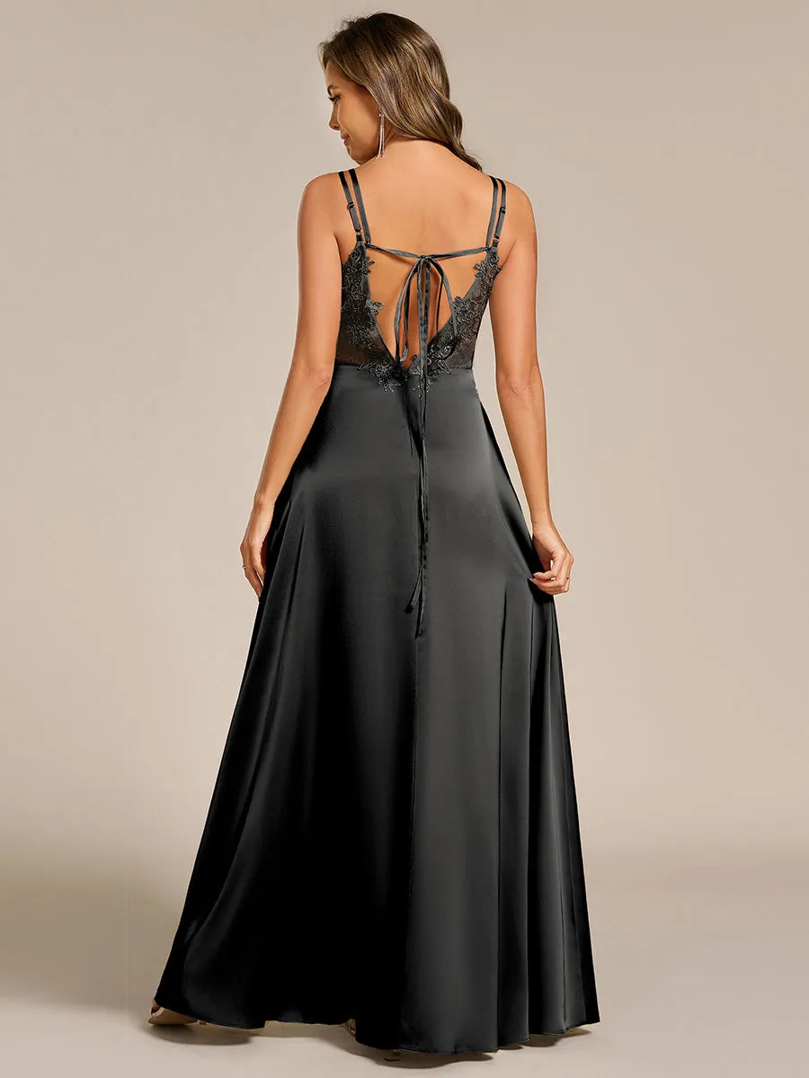 Romantic Frenulum knotting Halter Neckline Bridesmaid Dresses