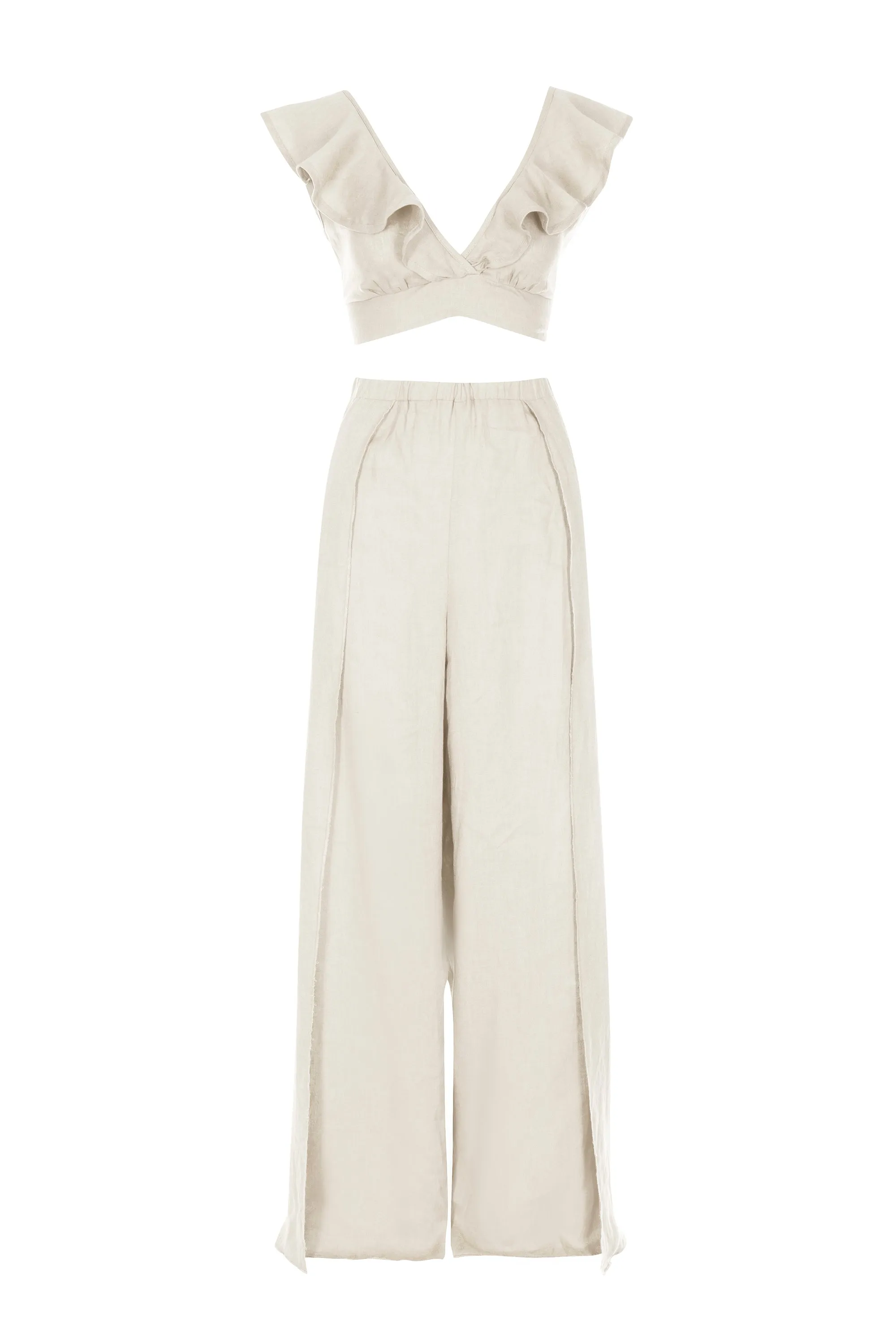 Sand - 100% Linen Mykonos Top