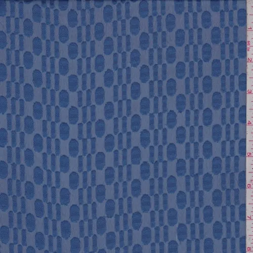 Sapphire Oval/Dash Jacquard Chiffon Fabric