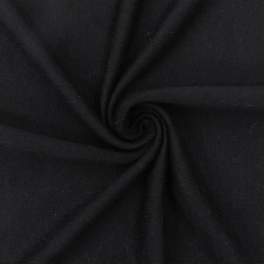 Void Black Solid Stretch Rayon Baby French Terry Knit Fabric