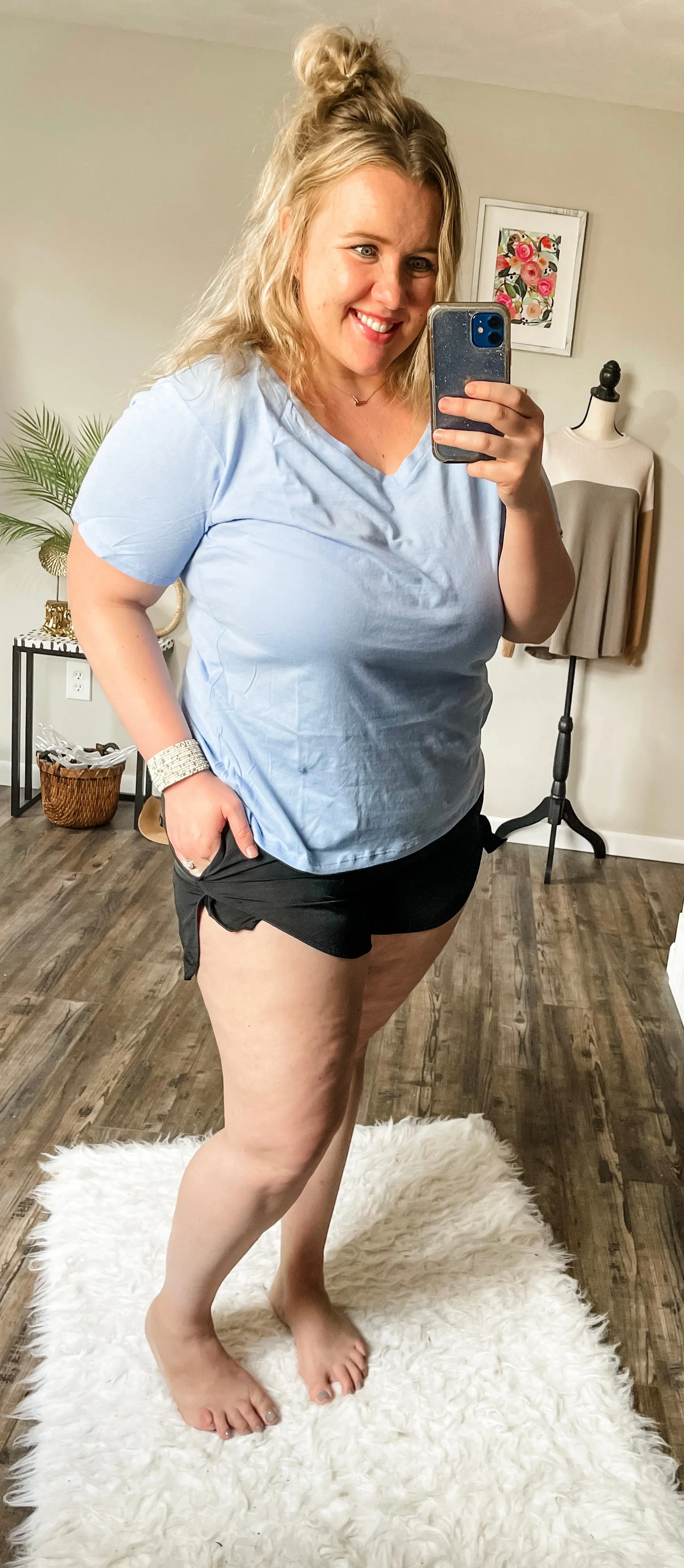 Windbreaker smocked shorts